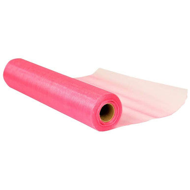 25m x 29cm Organza Sheer Roll Light - Pink