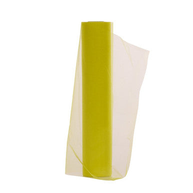 25m x 29cm Organza Sheer Roll Light - Yellow