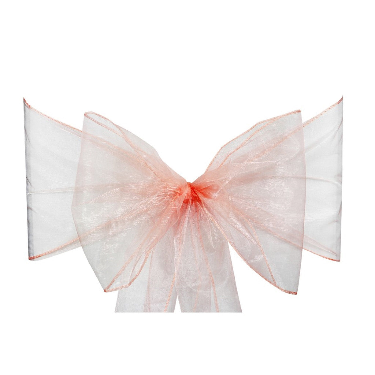 22cm x 280cm Organza Chair Sash - Coral (Pack of 10)