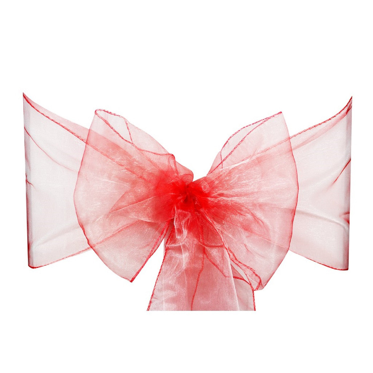 22cm x 280cm Organza Chair Sash - Coral Pink (Pack of 10)