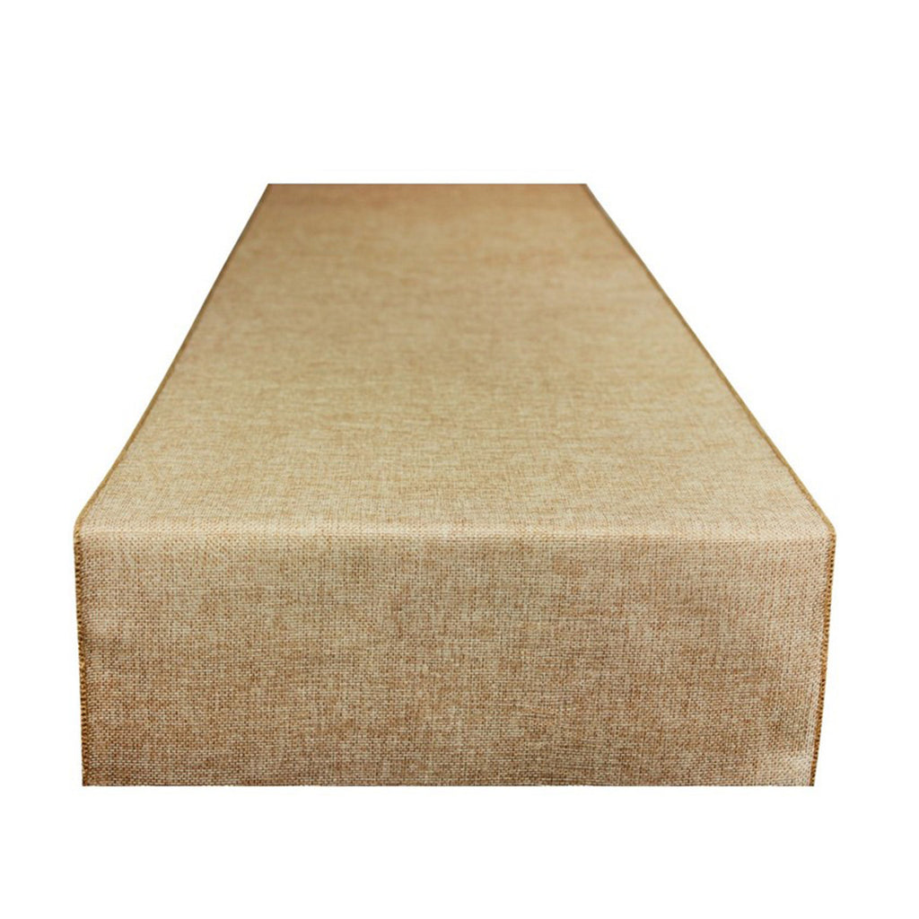 33cm x 275cm Hessian Linen Table Runner - Beige