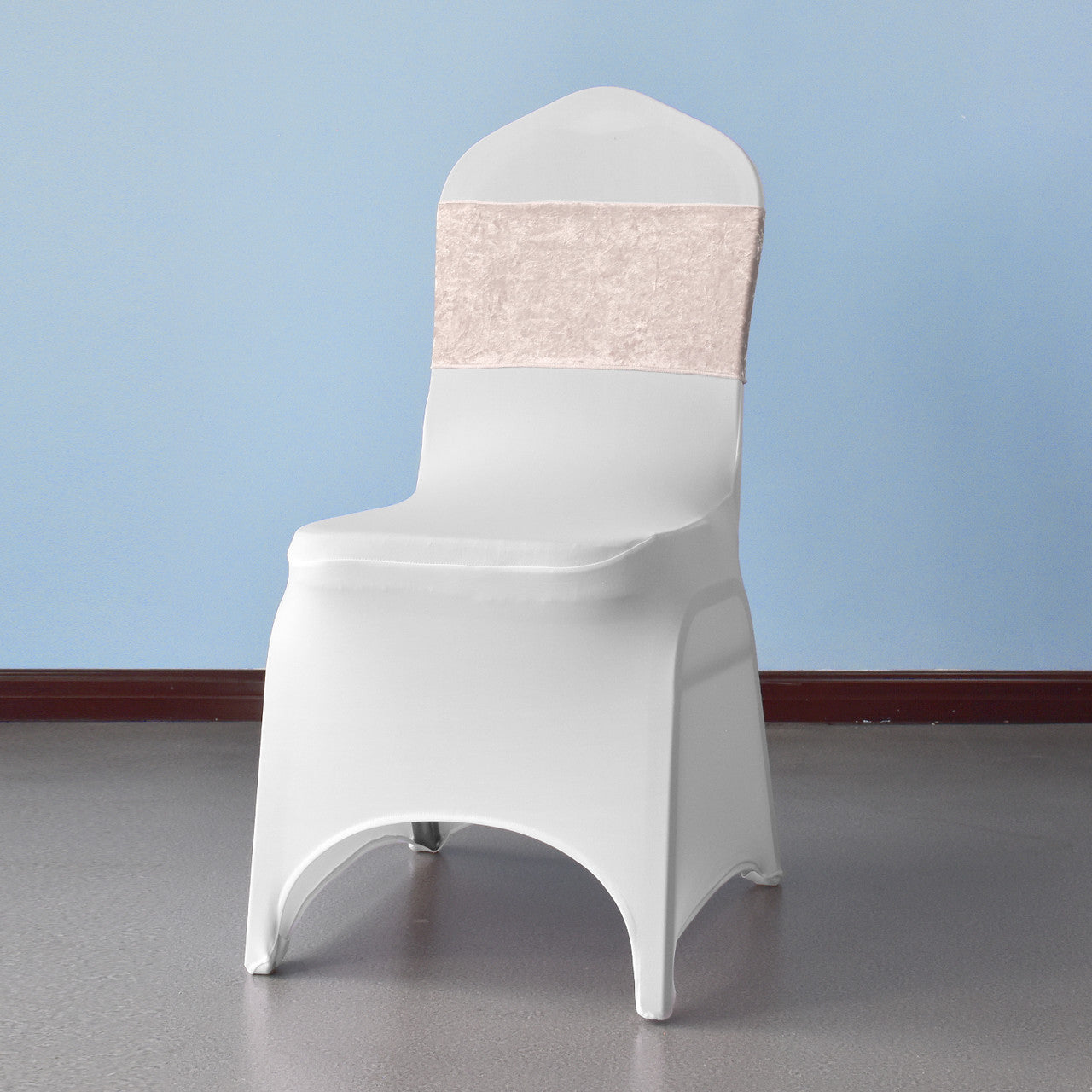 Velvet Chair Band - Blush Pink