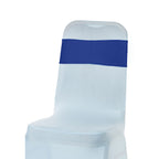 Spandex Chair Band with Round Diamante Buckle - Royal Blue