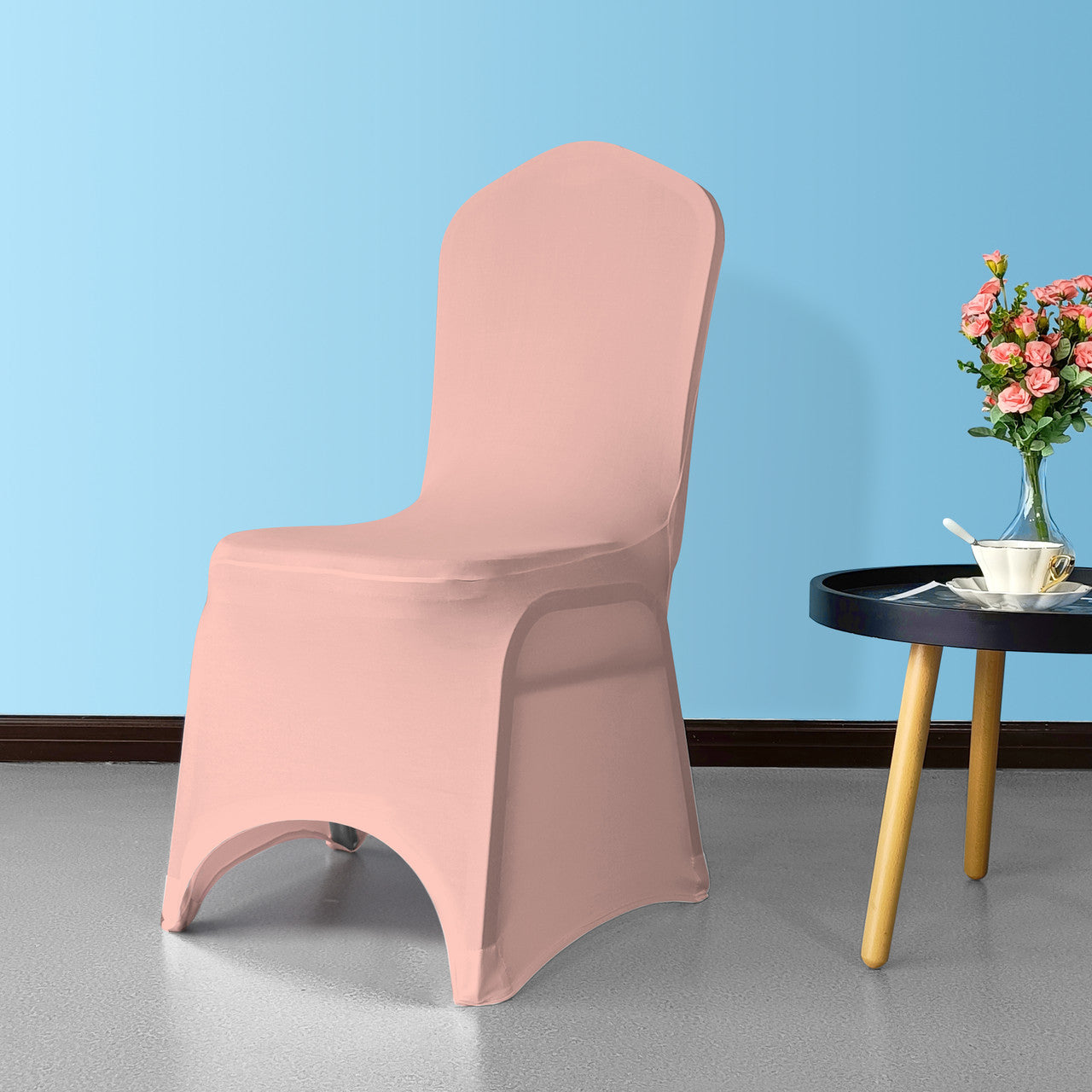 160GSM Spandex Chair Cover - Rose Gold