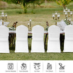 White Polyester Stretchable Chair Covers with Ruched Spandex