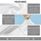White Polyester Stretchable Chair Covers with Ruched Spandex