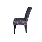 Short Spandex Christmas Themed Chair Cover - Reindeer & Snowflakes