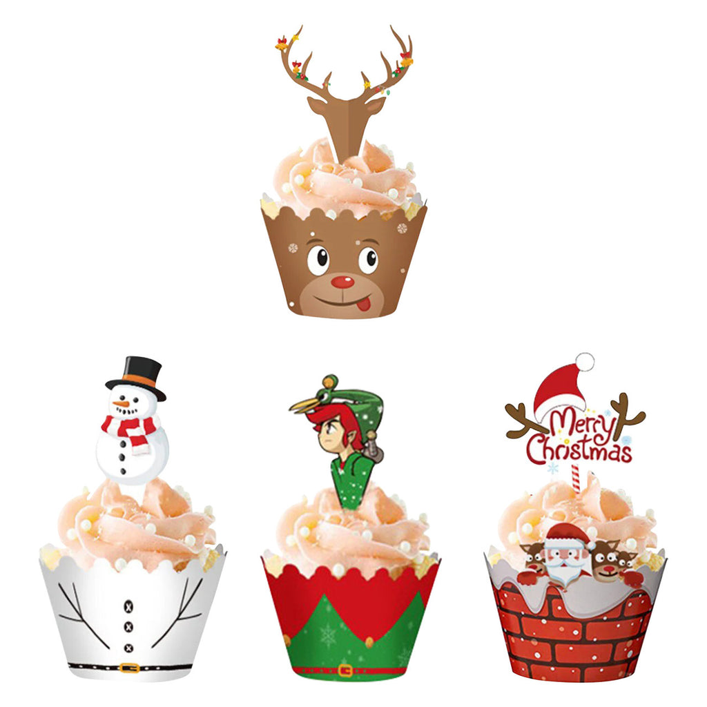 48pcs Christmas Cupcake Wrappers
