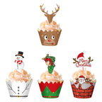 48pcs Christmas Cupcake Wrappers