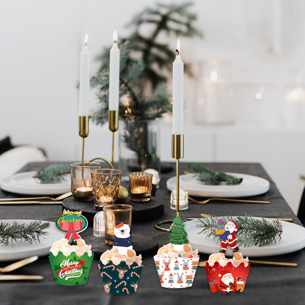 Christmas Cupcake Wrappers - 48pcs