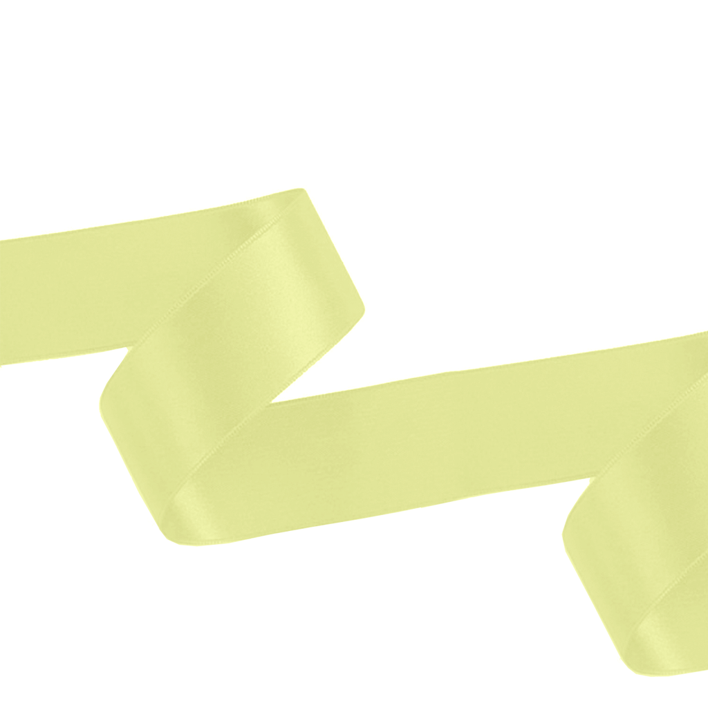 1m Double Sided Satin Ribbon-Canary