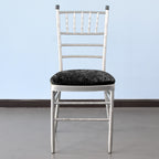 Velvet Chair Seat Pad Cover - Black