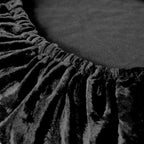 Velvet Chair Seat Pad Cover - Black