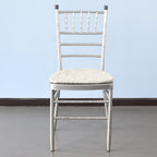 Velvet Chair Seat Pad Cover - Champagne
