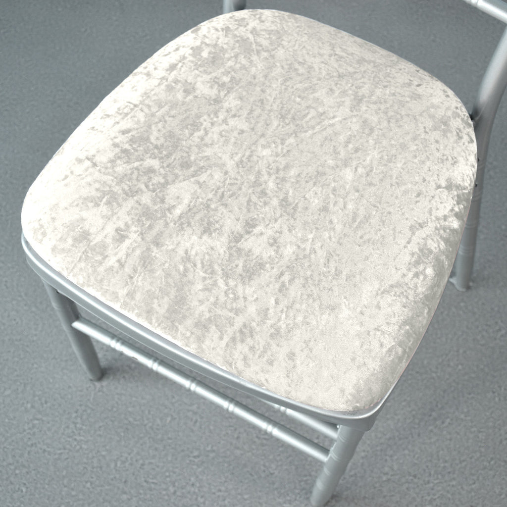 Velvet Chair Seat Pad Cover - Champagne