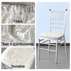 Velvet Chair Seat Pad Cover - Champagne