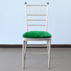 Velvet Chair Seat Pad Cover - Emerald Green