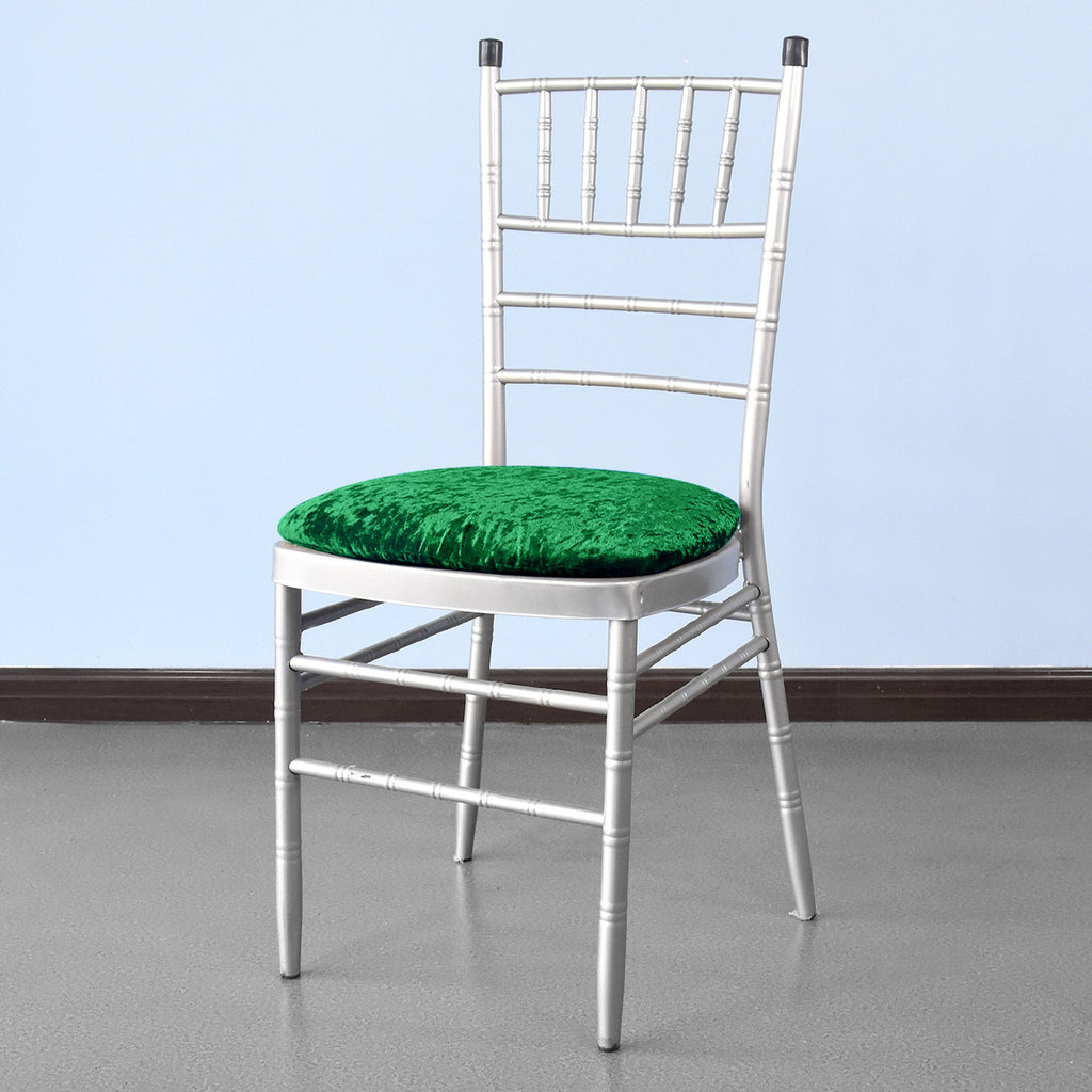 Velvet Chair Seat Pad Cover - Emerald Green