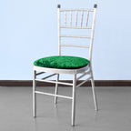 Velvet Chair Seat Pad Cover - Emerald Green