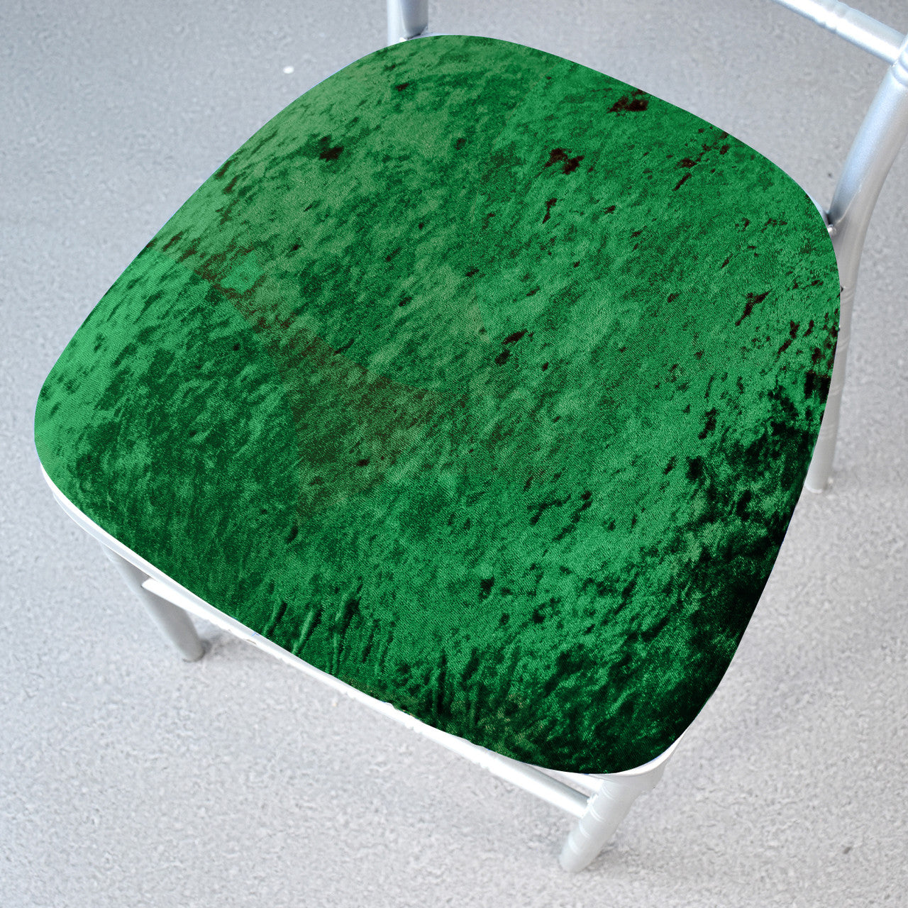 Velvet Chair Seat Pad Cover - Emerald Green