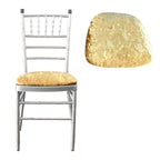 Velvet Chair Seat Pad Cover - Gold