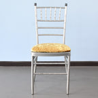 Velvet Chair Seat Pad Cover - Gold