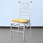 Velvet Chair Seat Pad Cover - Gold