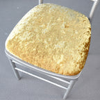Velvet Chair Seat Pad Cover - Gold