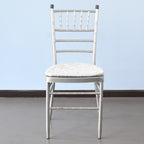 Velvet Chair Seat Pad Cover - Ivory