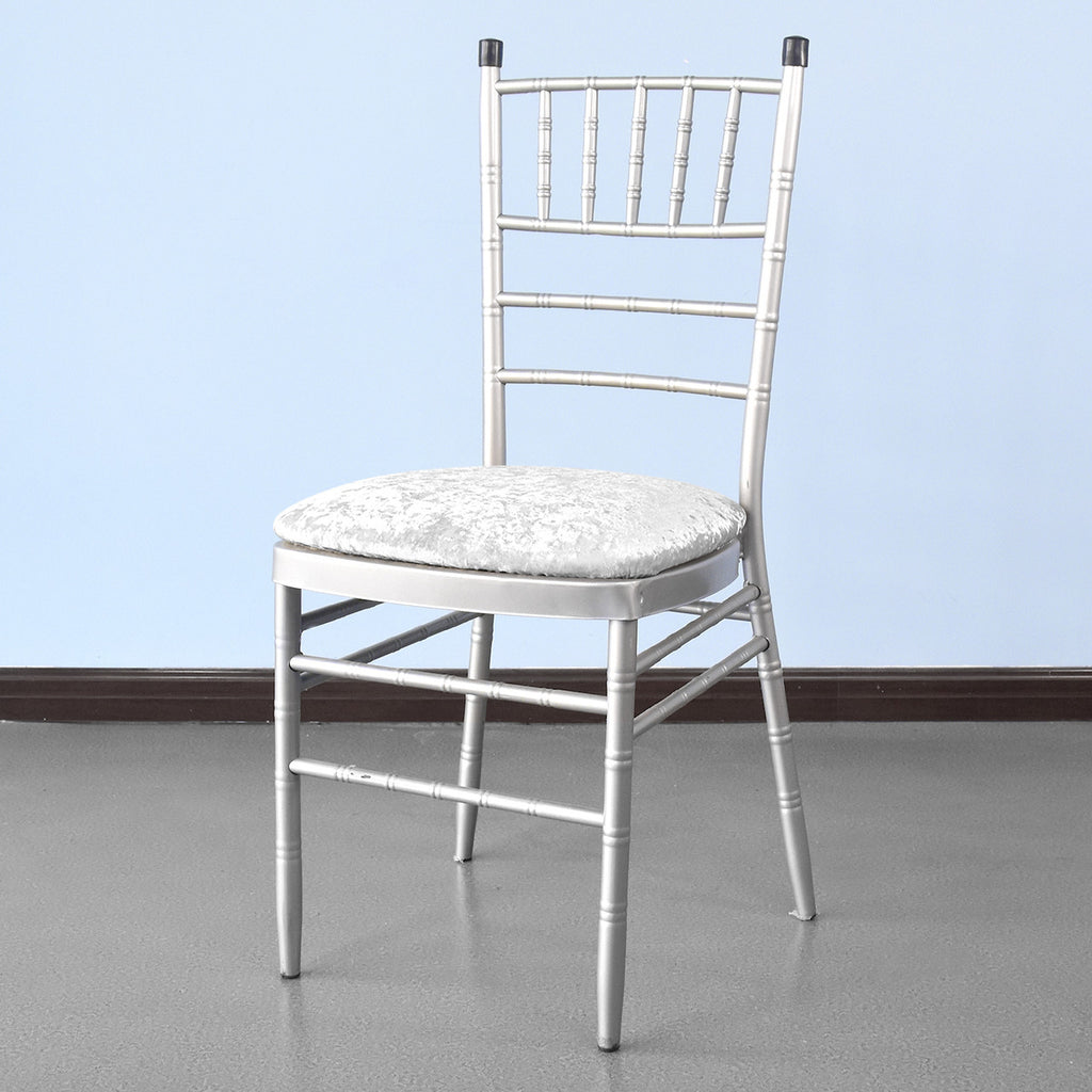 Velvet Chair Seat Pad Cover - Ivory