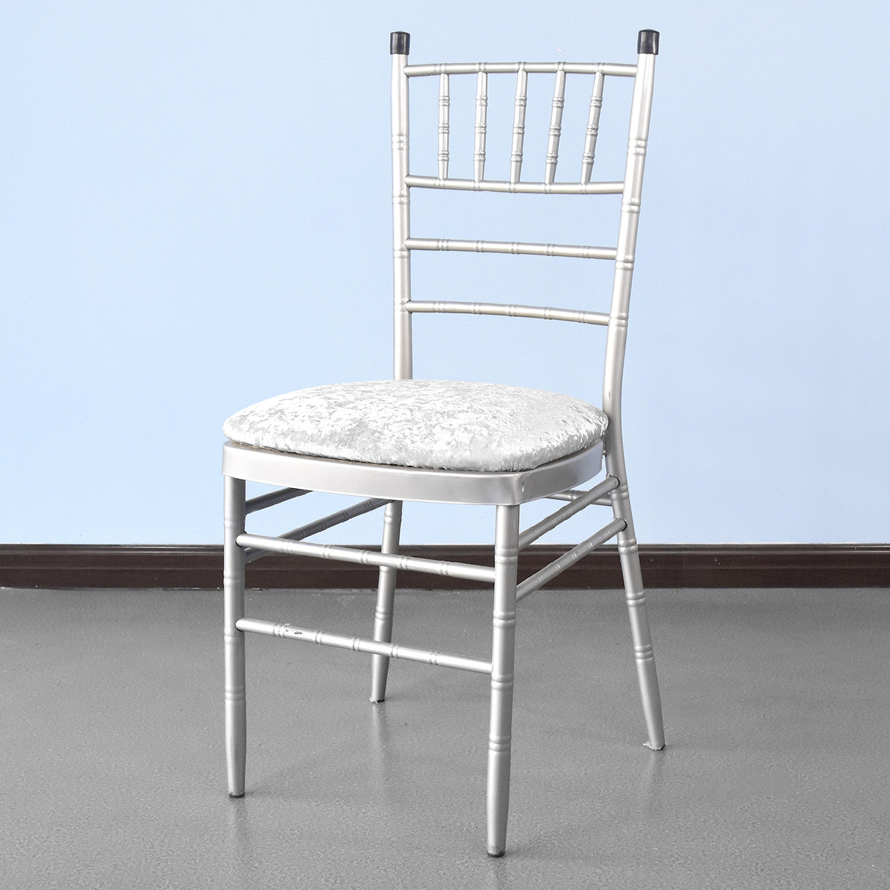 Velvet Chair Seat Pad Cover - Ivory