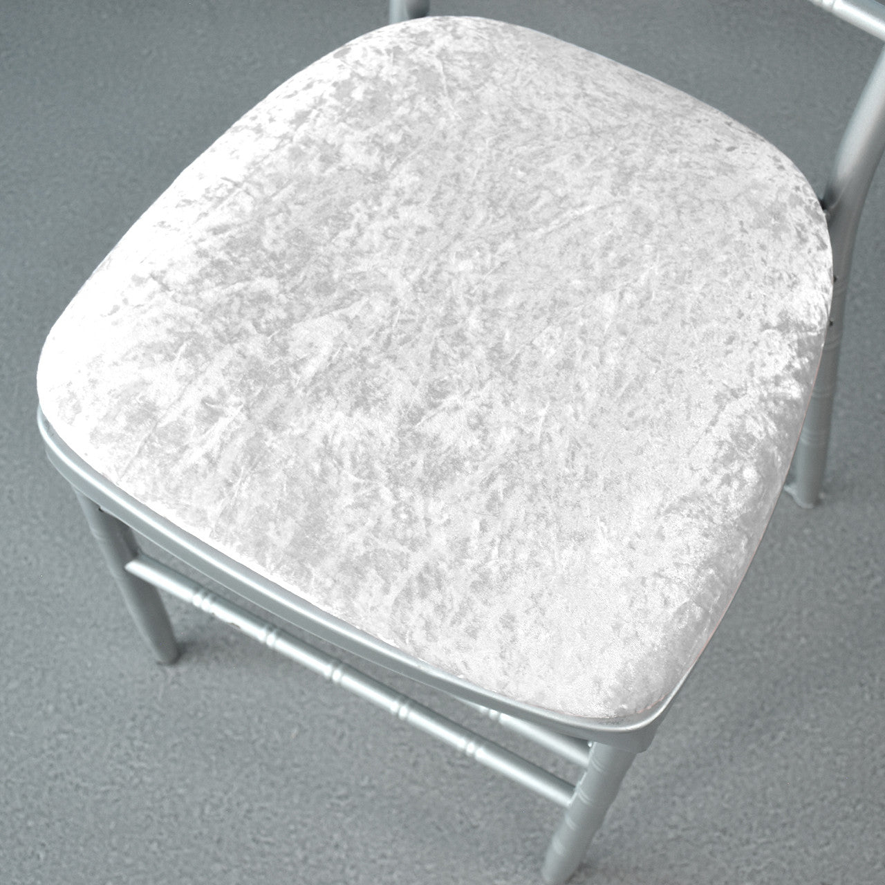 Velvet Chair Seat Pad Cover - Ivory