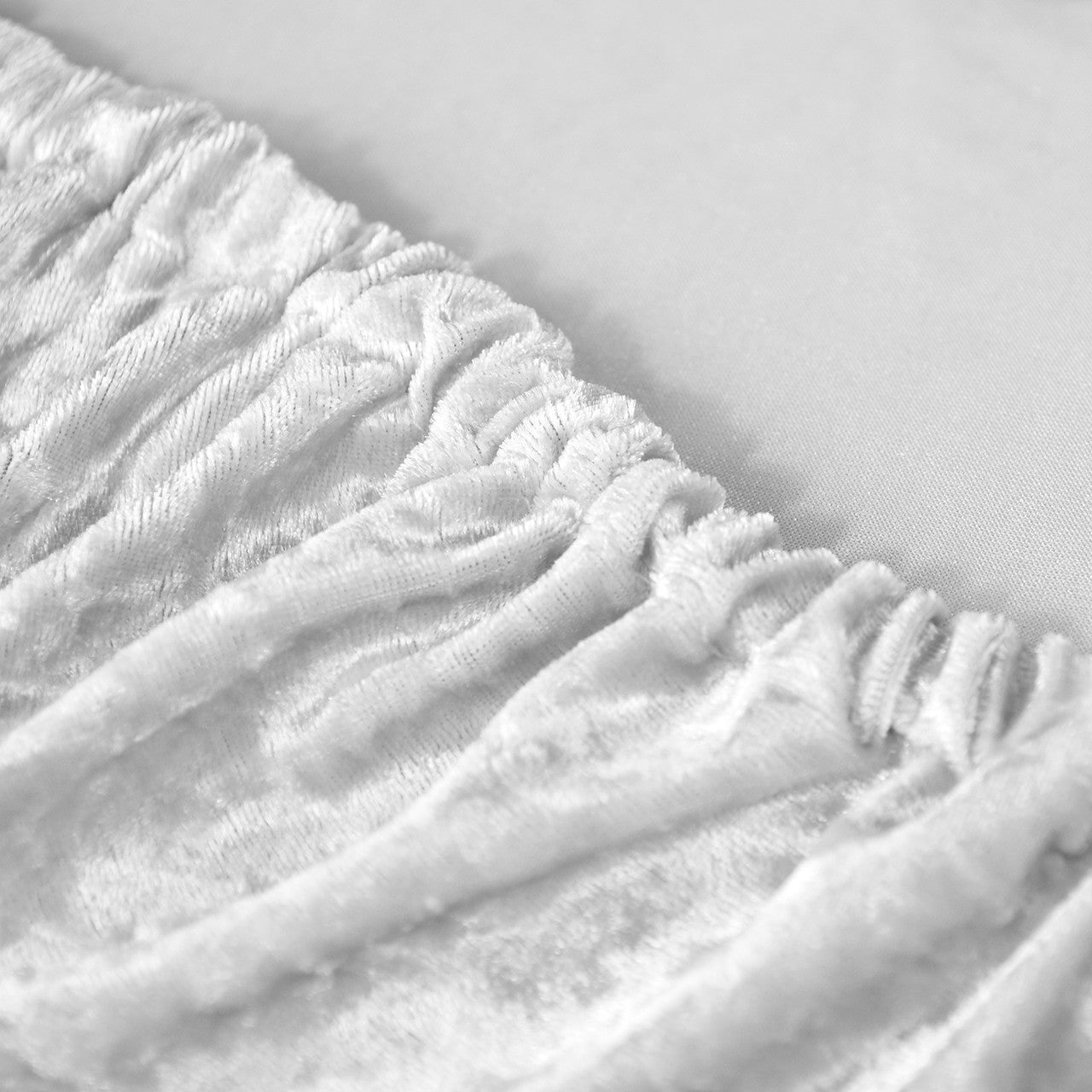 Velvet Chair Seat Pad Cover - Ivory