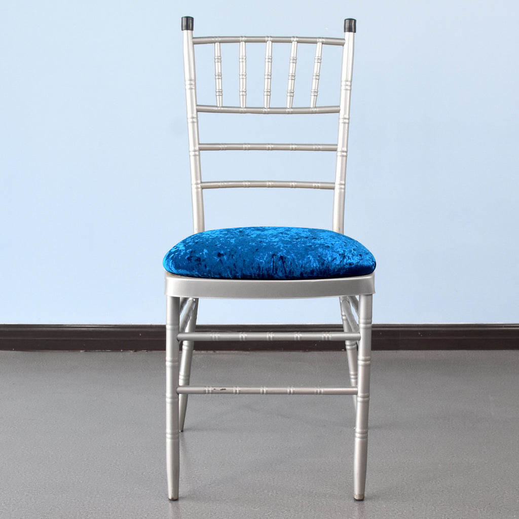 Velvet Chair Seat Pad Cover - Royal Blue