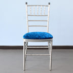 Velvet Chair Seat Pad Cover - Royal Blue