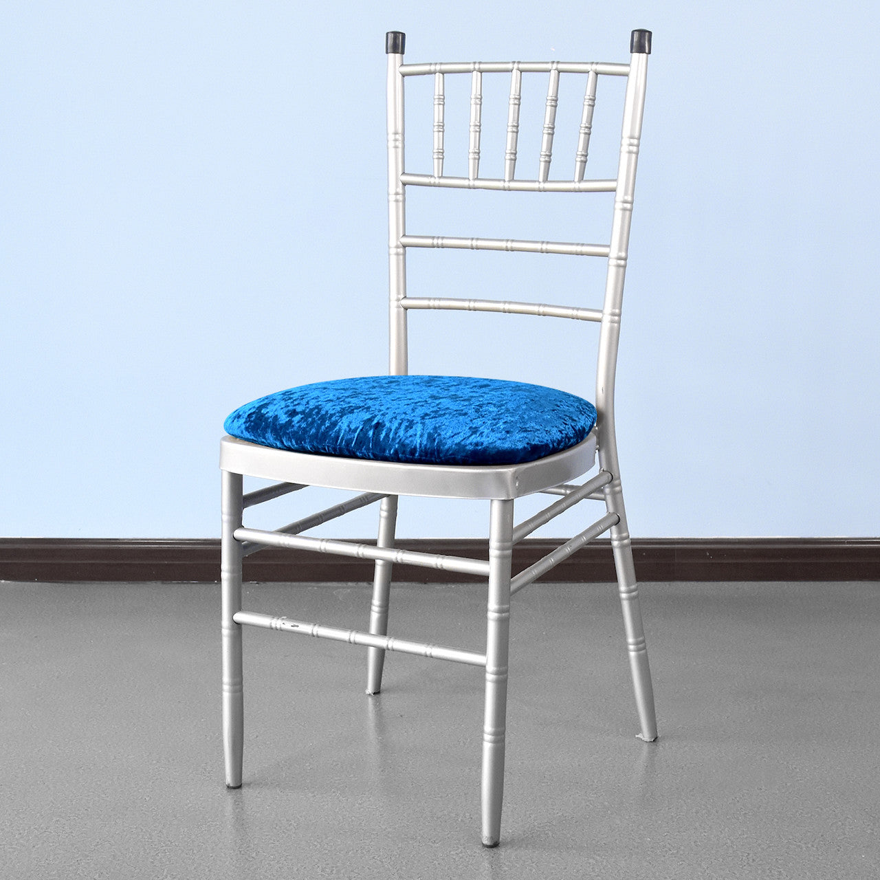 Velvet Chair Seat Pad Cover - Royal Blue