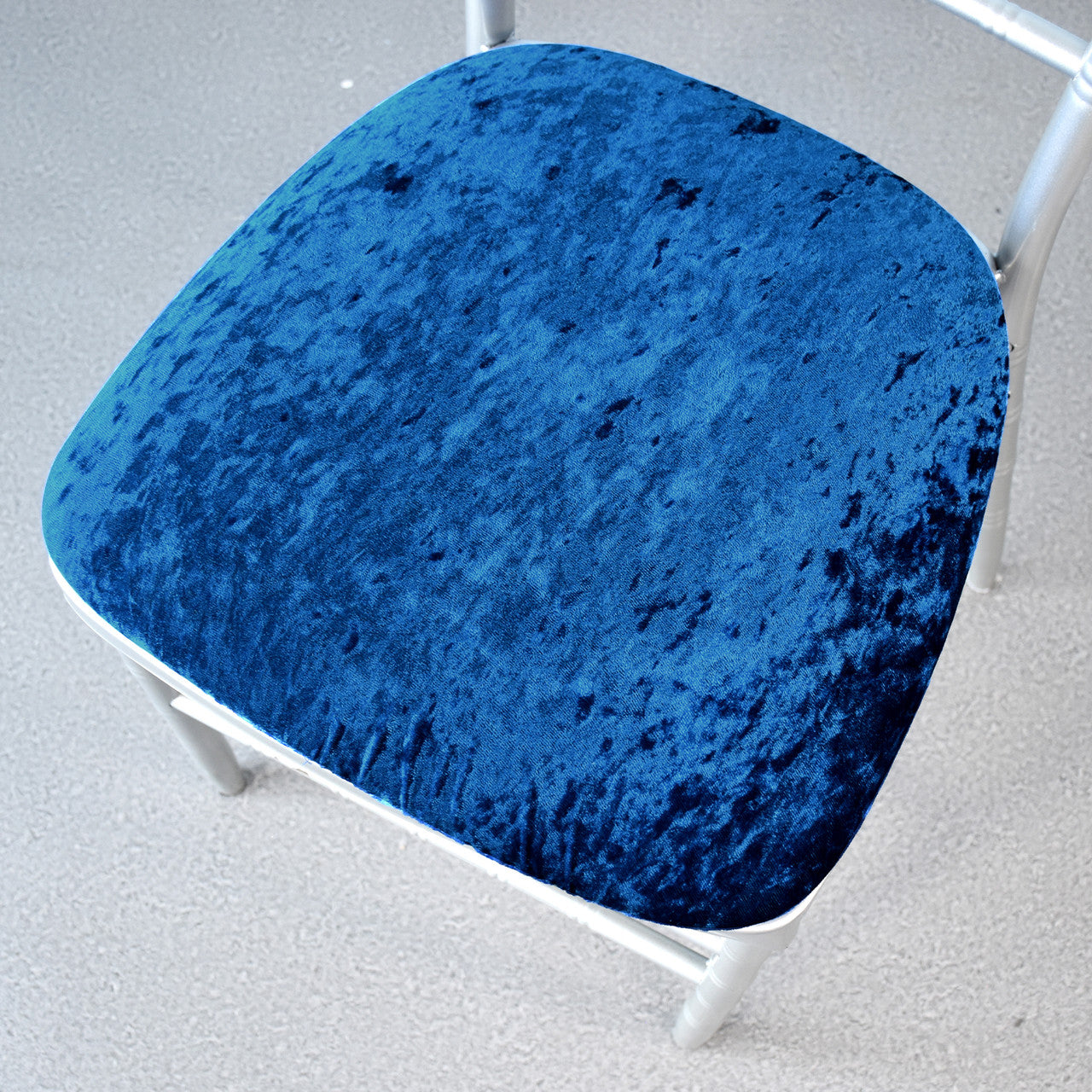 Velvet Chair Seat Pad Cover - Royal Blue