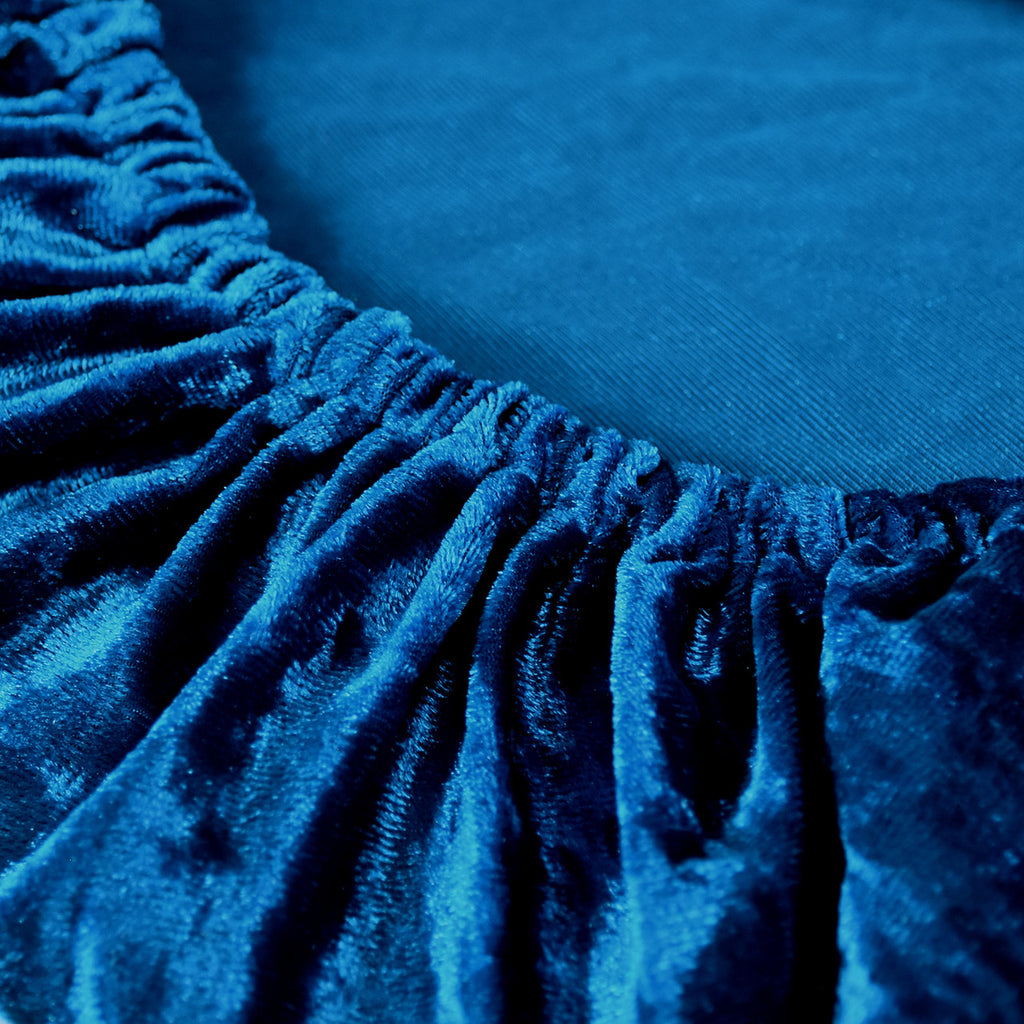 Velvet Chair Seat Pad Cover - Royal Blue