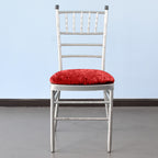 Chair Seat Pad Cover - Red Velvet