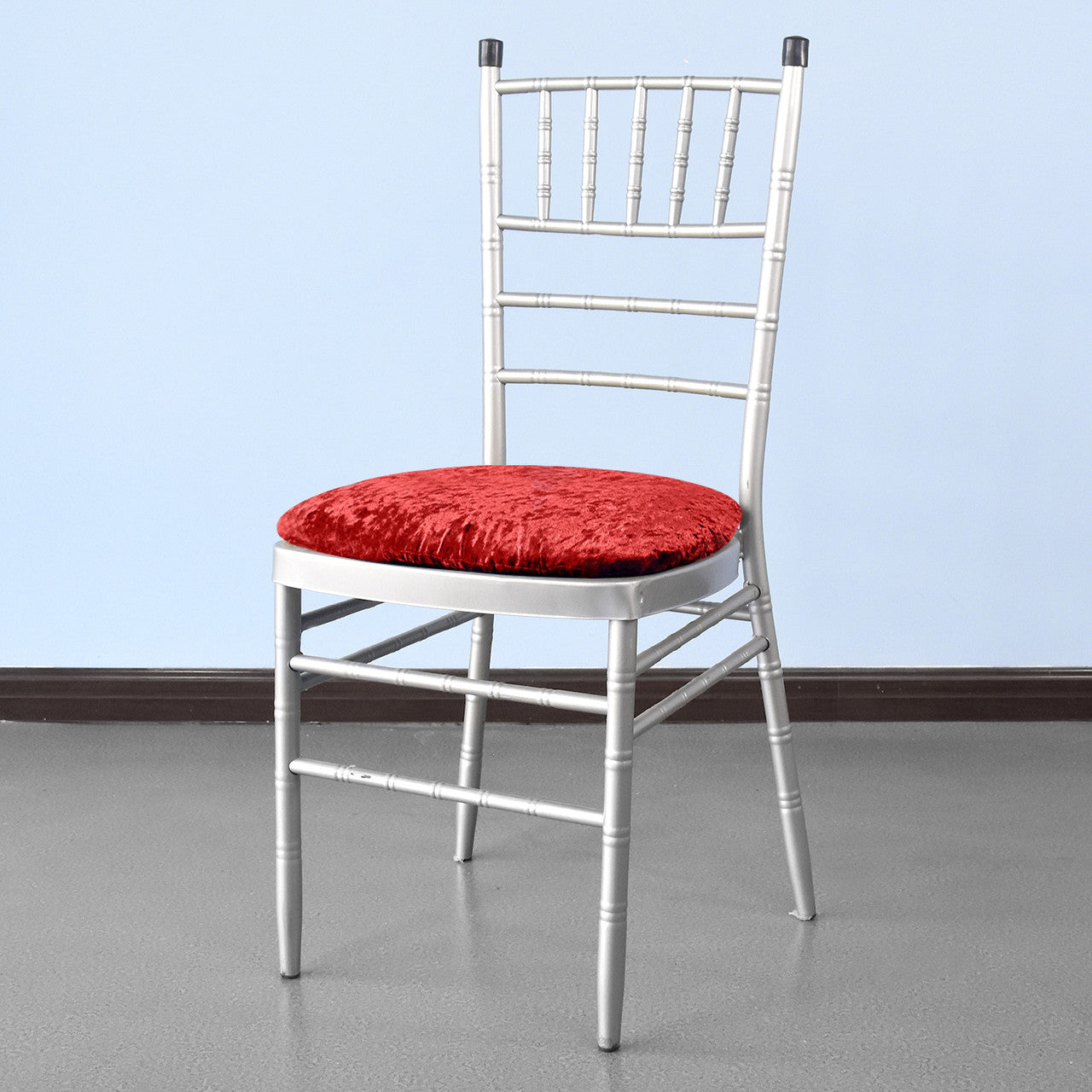 Chair Seat Pad Cover - Red Velvet