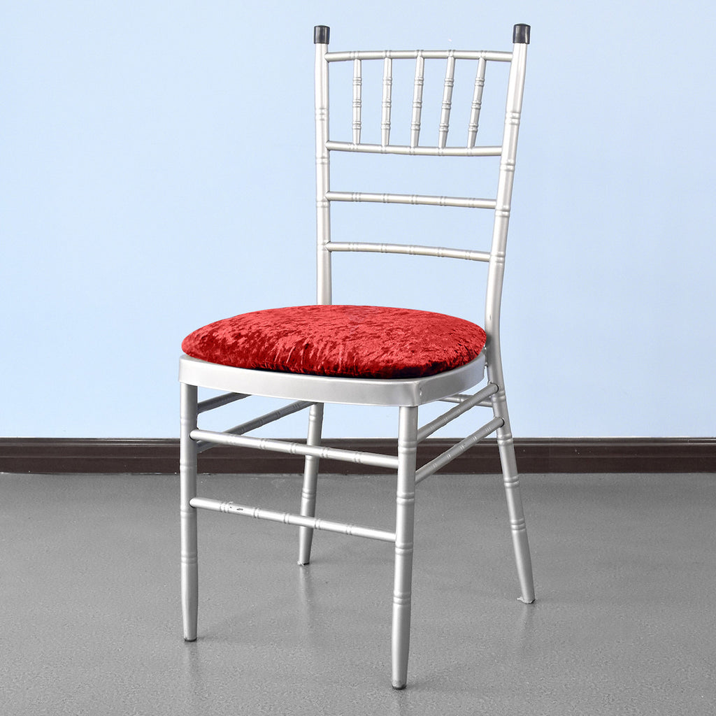 Chair Seat Pad Cover - Red Velvet