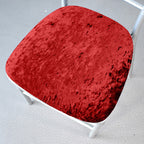 Chair Seat Pad Cover - Red Velvet