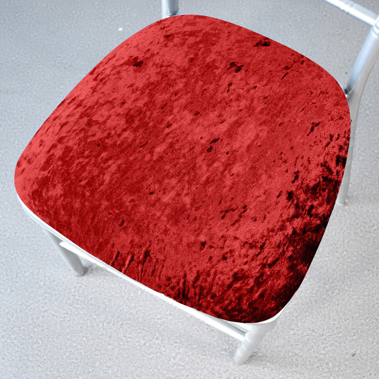 Chair Seat Pad Cover - Red Velvet