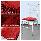 Chair Seat Pad Cover - Red Velvet