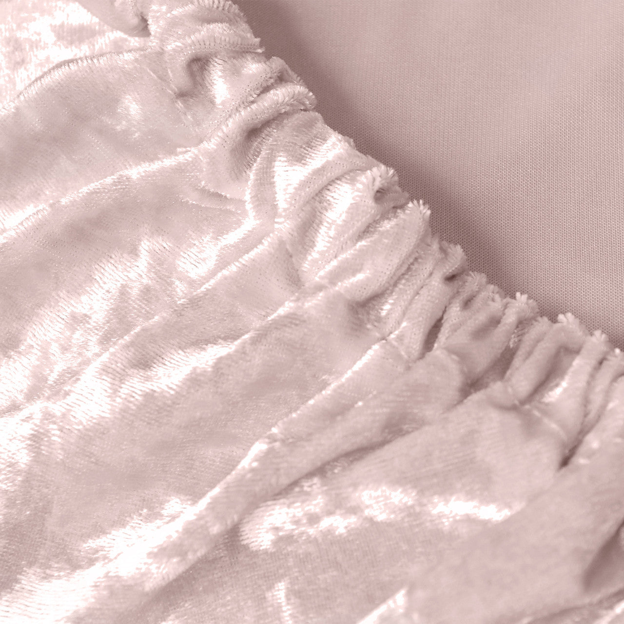 Velvet Chair Seat Pad Cover - Blush Pink