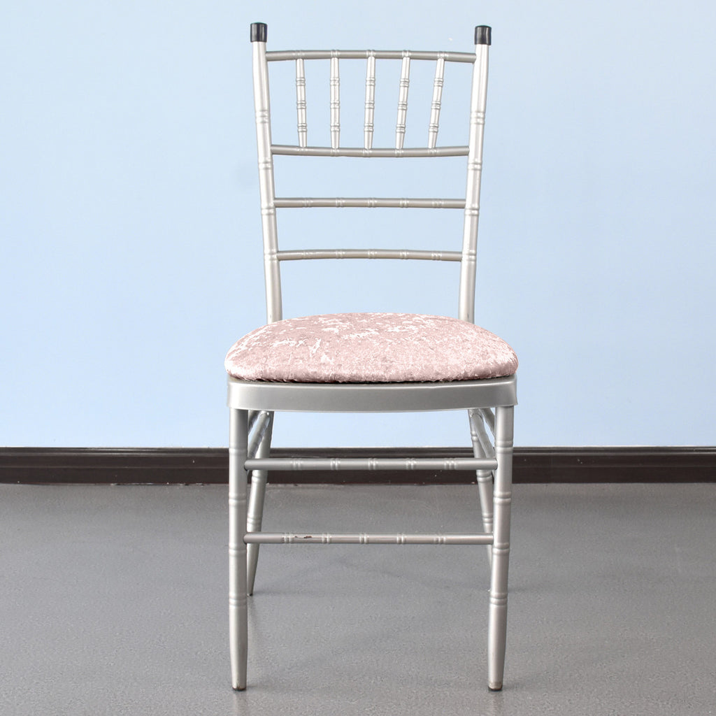 Velvet Chair Seat Pad Cover - Rose Pink