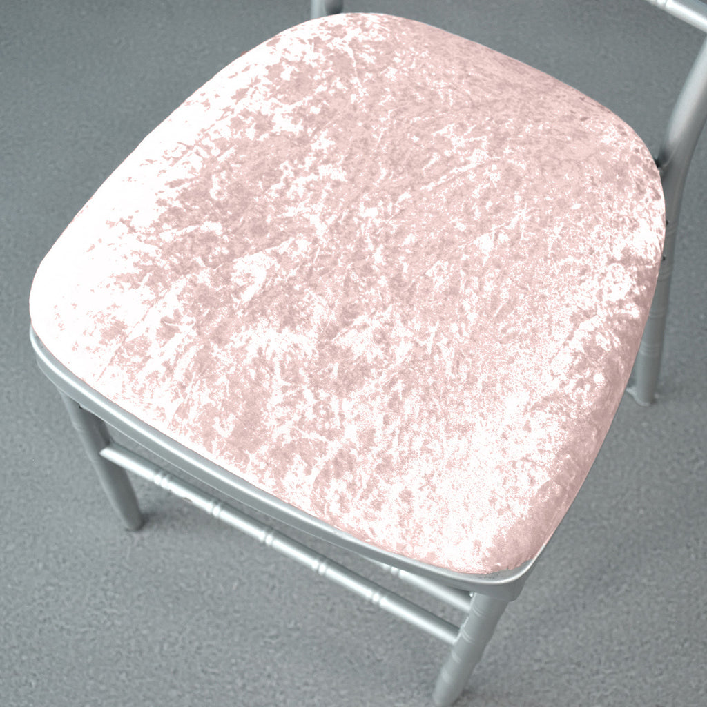 Velvet Chair Seat Pad Cover - Rose Pink