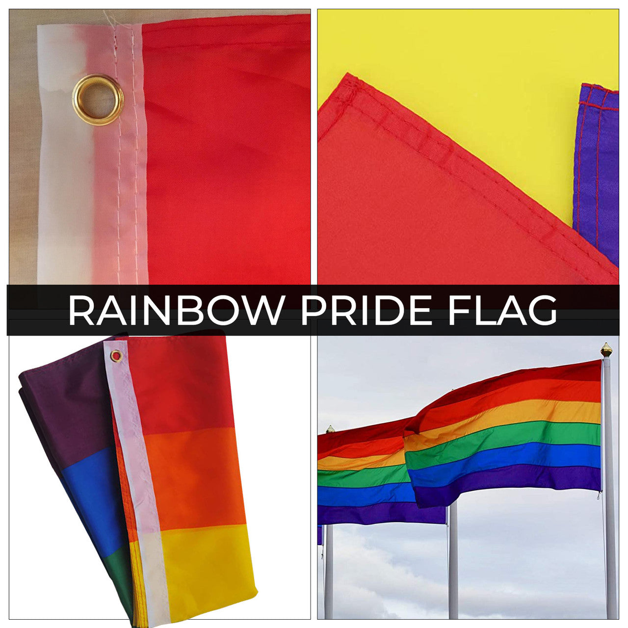 LGBTQ Gay Pride Flag - 5ft x 3ft