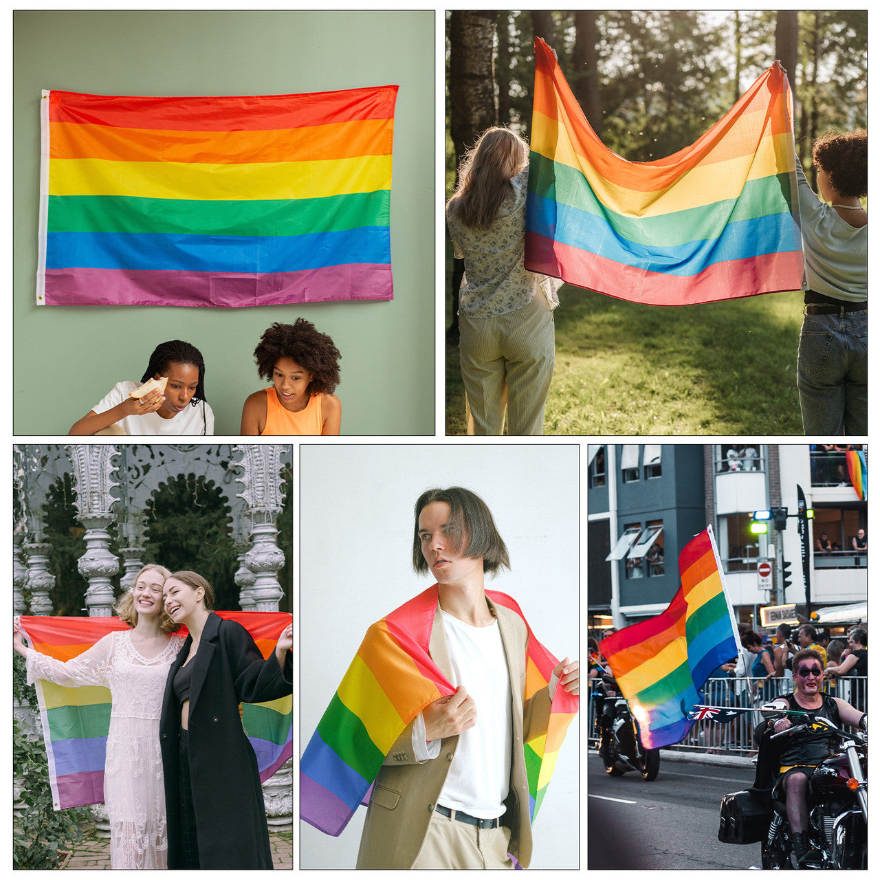 LGBTQ Gay Pride Flag - 5ft x 3ft