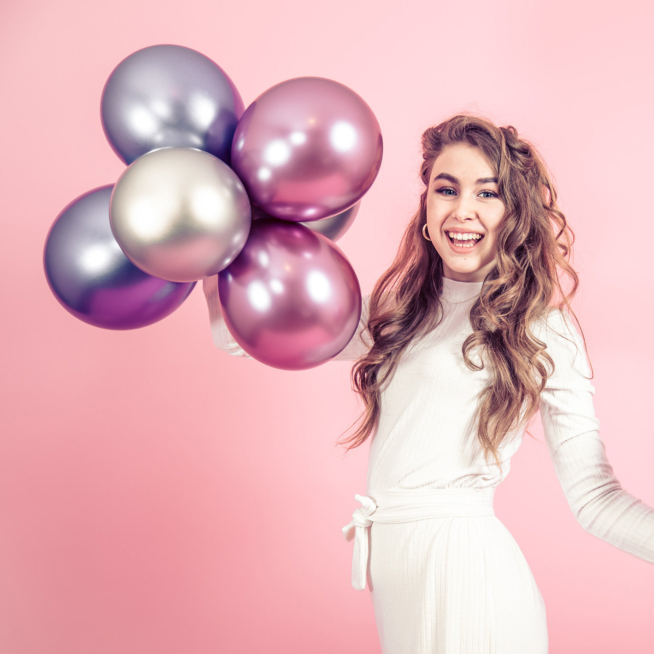 5" Standard Mirror Mix Latex Balloons - 100 Pack